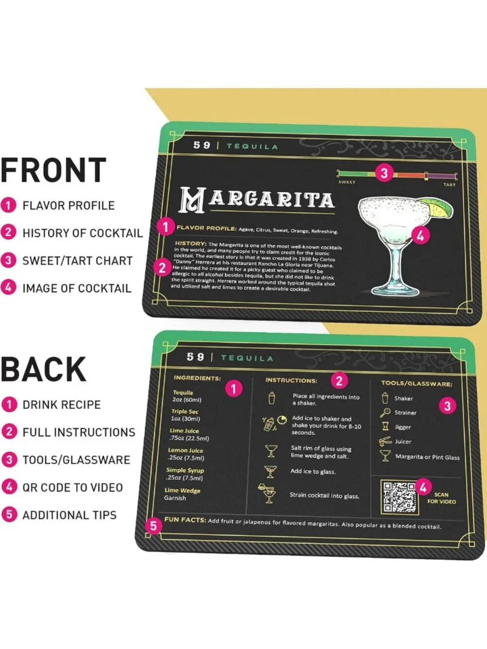 Master 100 Cocktails: Flashcard Recipe Guide with Step-by-Step Instructions